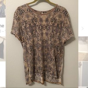 Free people cotton snake skin t shirt